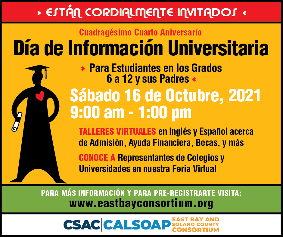 Flyer for 44th Annual College Information Day in Spanish